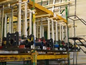 “Zurn’s Custom Specification Drainage products and carrier banks were engineered, approved, ordered, and shipped in less than four weeks,” said Bill Verdecchia, director of Specification Drainage Product Marketing & Engineering for Zurn. Here, the prefabricated carriers are waiting to be transported to the Citrus Bowl for installation.