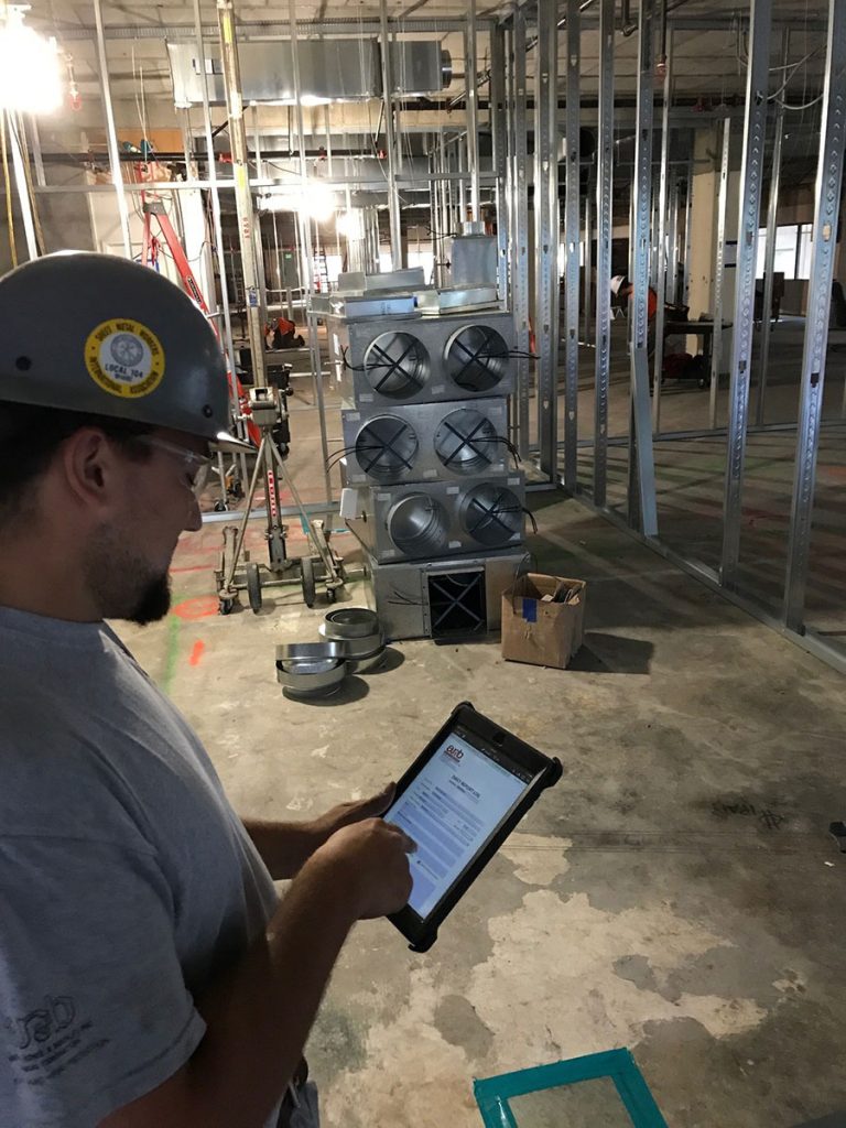 Technician Using MobiliForms from iBusiness Technologies