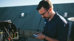 A Tech Uses ServiceTrade Software in the Field